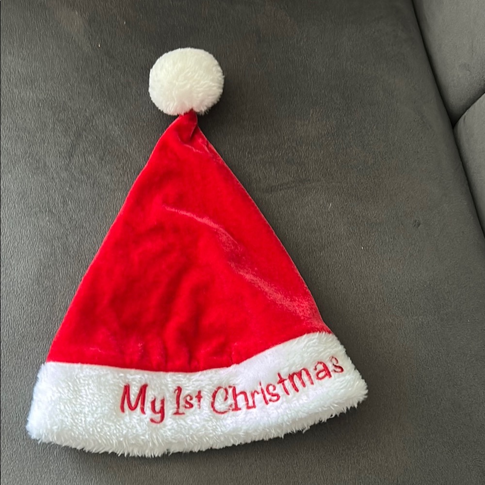 Red My 1st Christmas Santa Hat